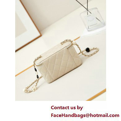 Chanel Lambskin, Resin  &  Gold-Tone Metal Clutch with Chain Bag AP3213 Beige 2025